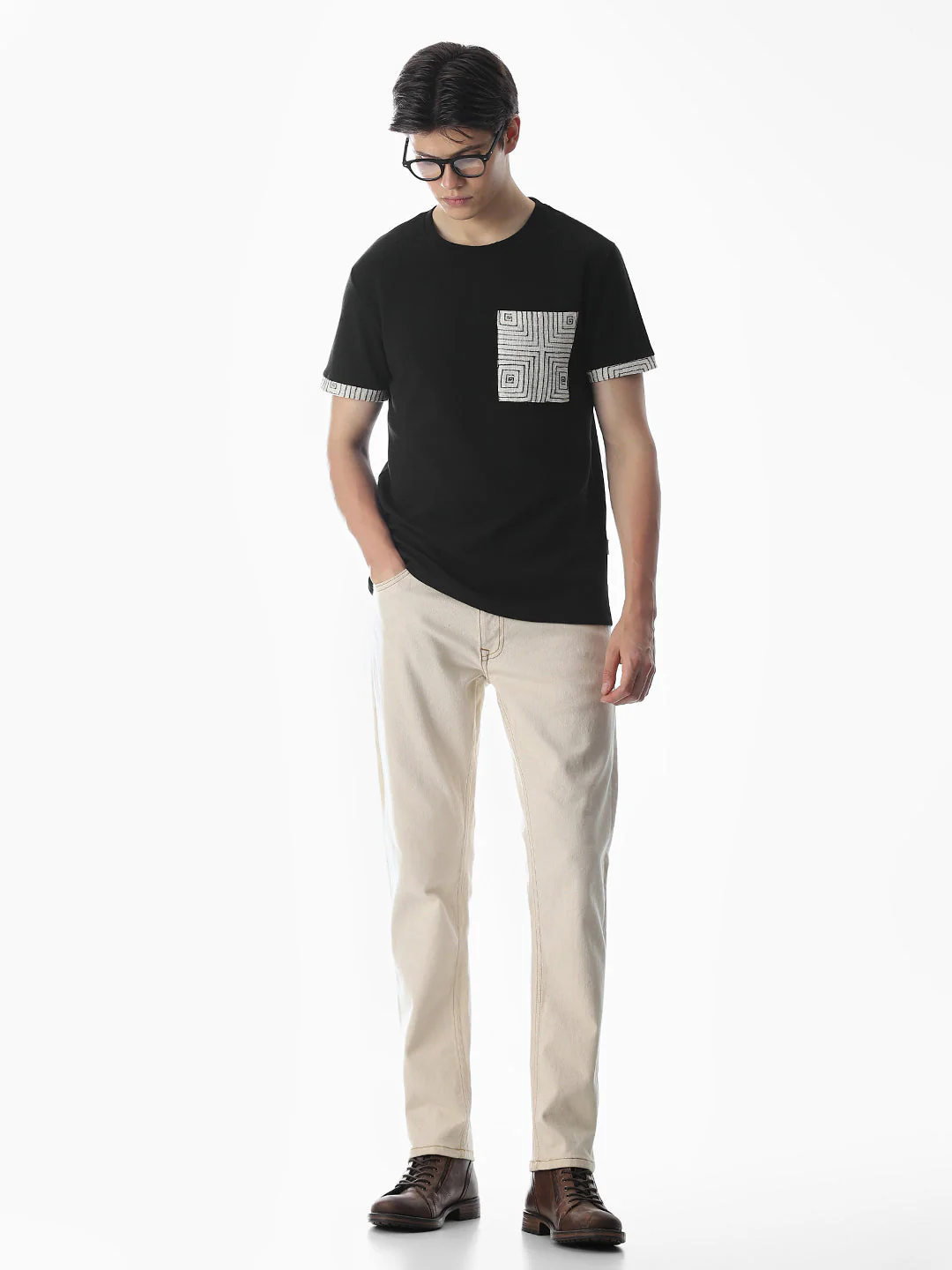 Black Embroidered T-shirt - Image 6