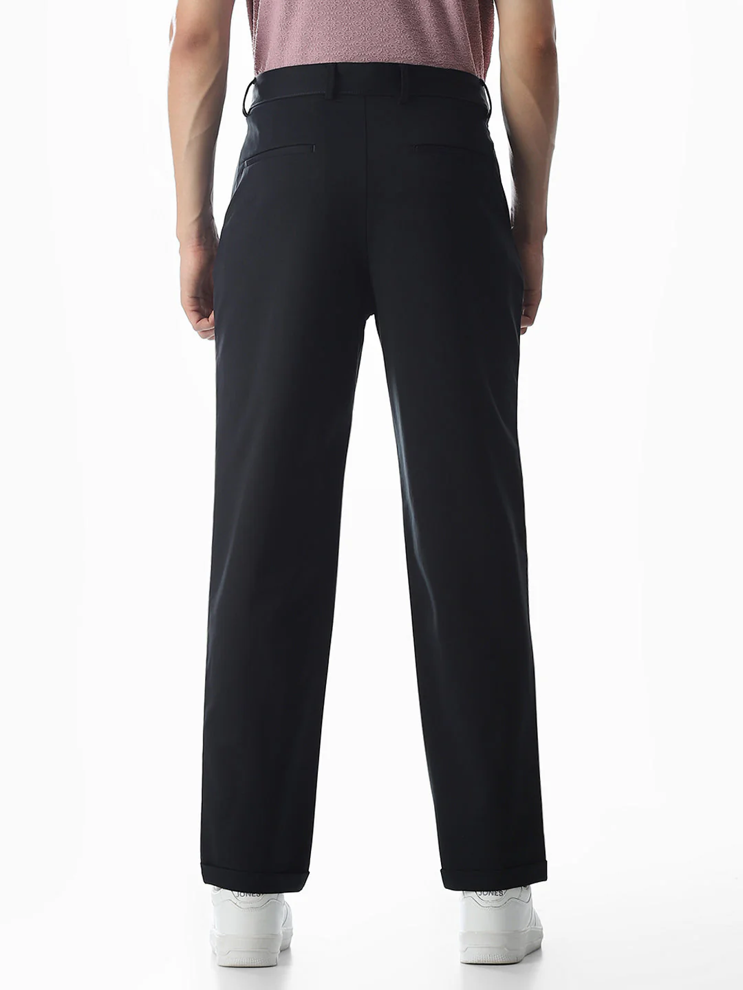 Navy Blue Low Rise Cotton Pants - Image 9