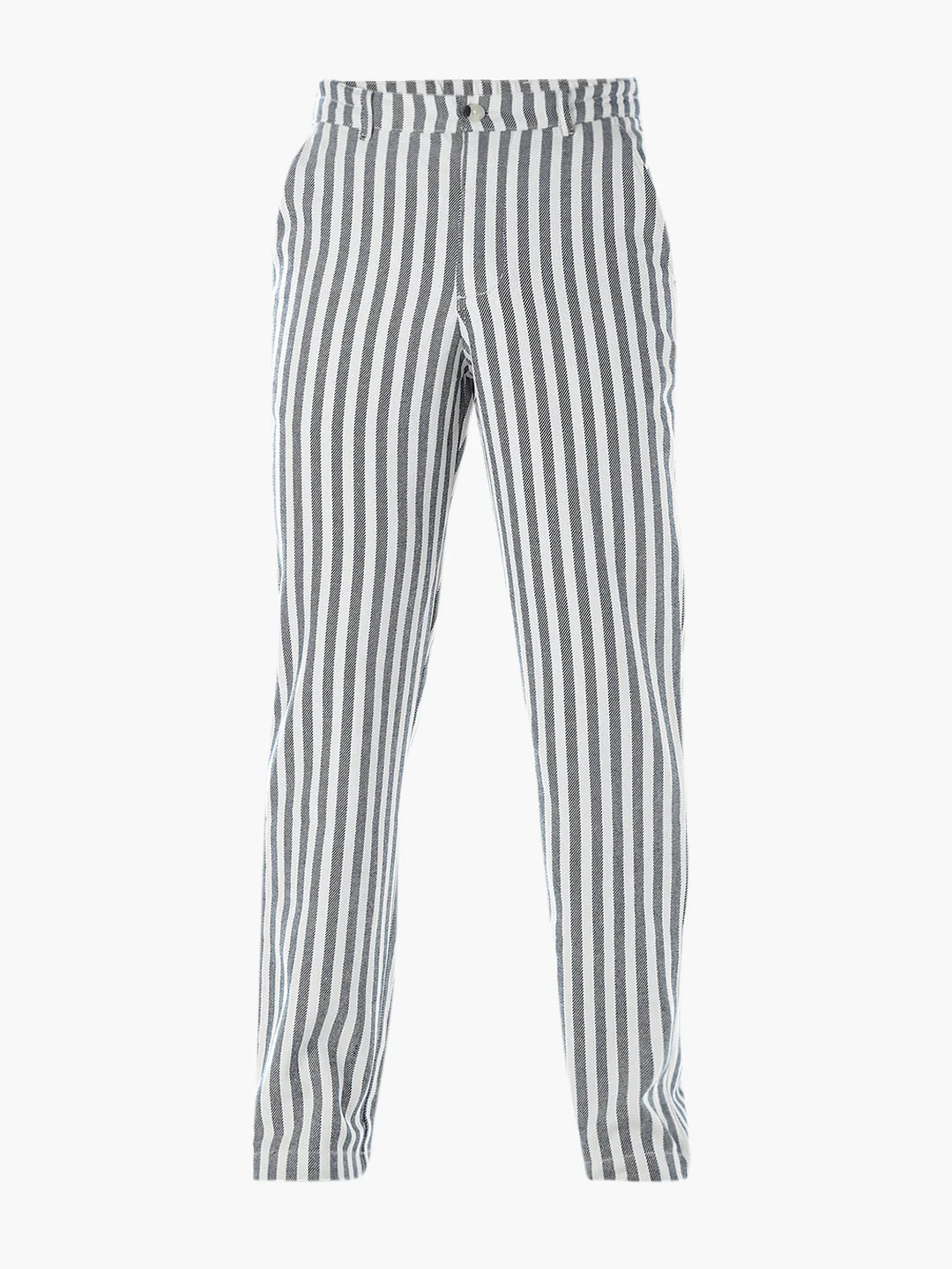 Striped Loose Fit Pants - Blue - Image 7
