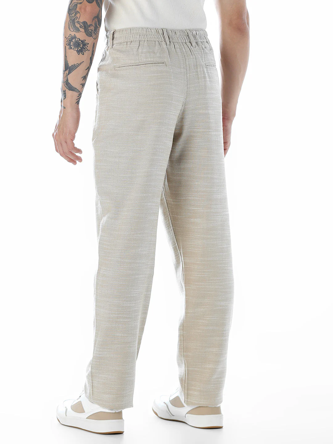 Self-Design Regular Fit Pants - Image 3