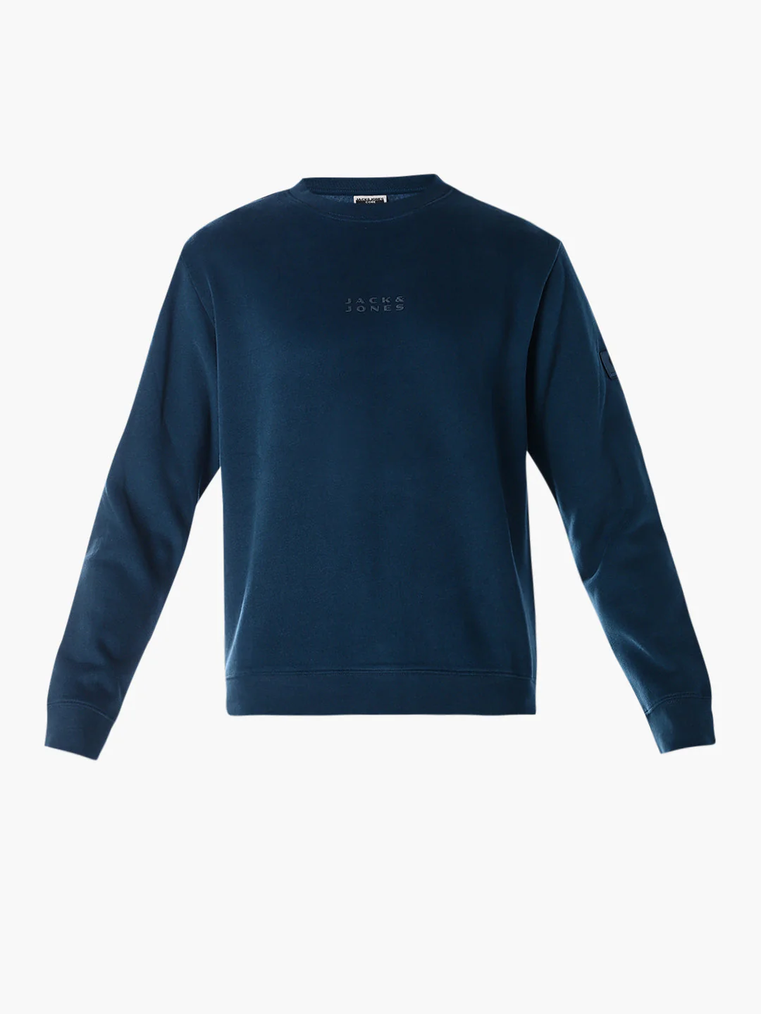 Logo Text Cotton Sweatshirt - Blue - Image 7