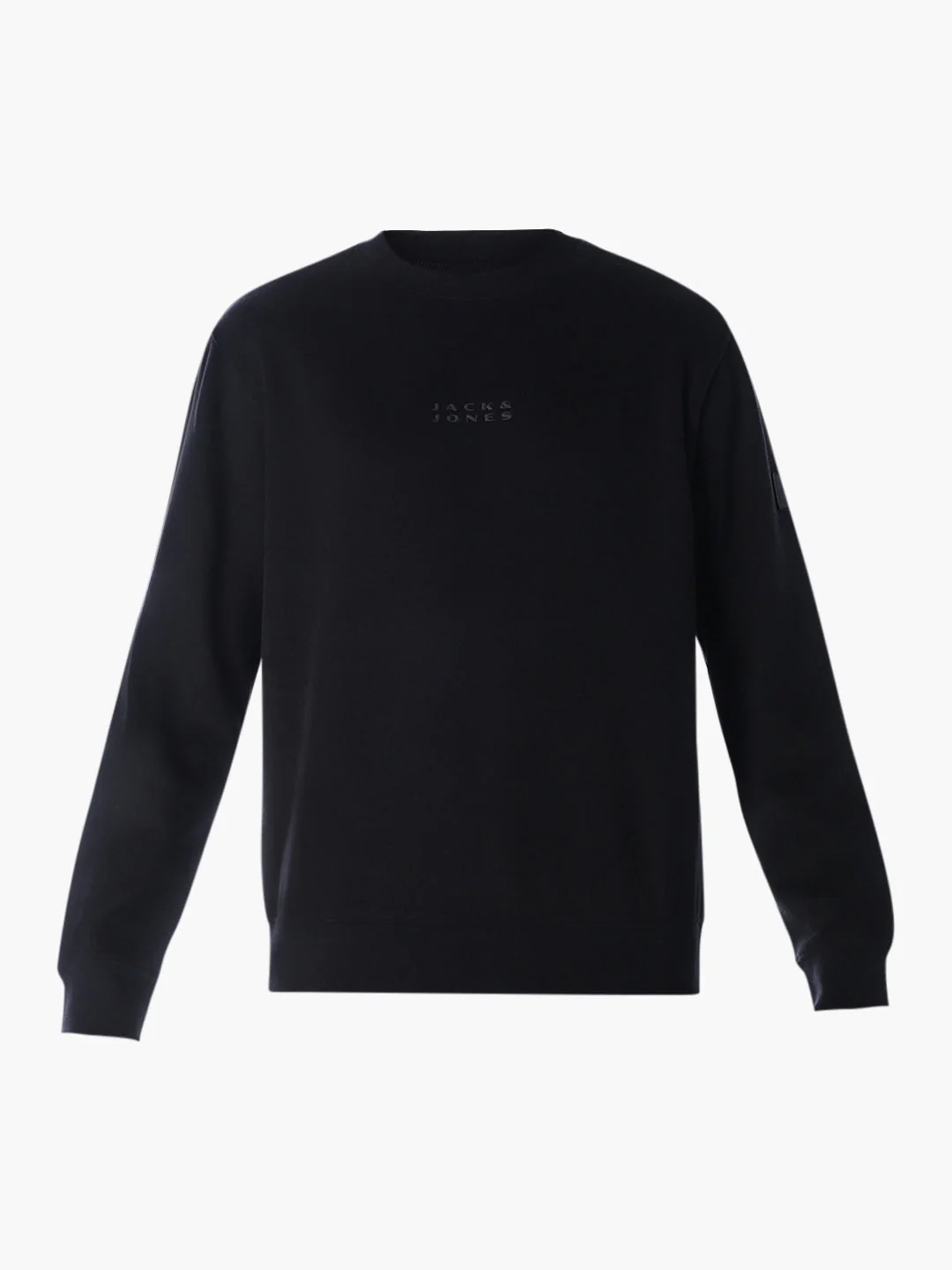 Logo Text Cotton Sweatshirt - Black - Image 7