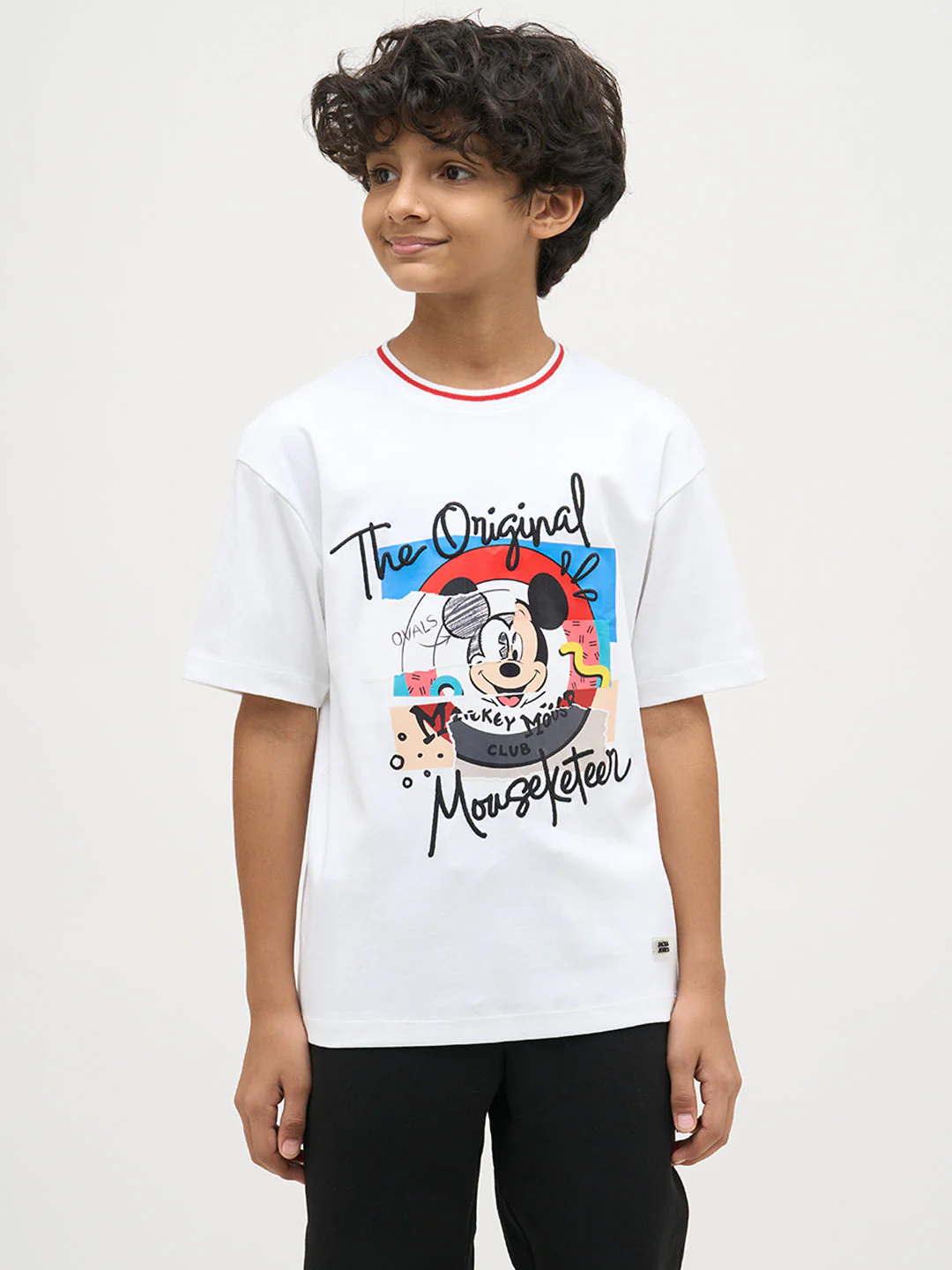 Boys Mickey Print Cotton T-shirt - Image 2