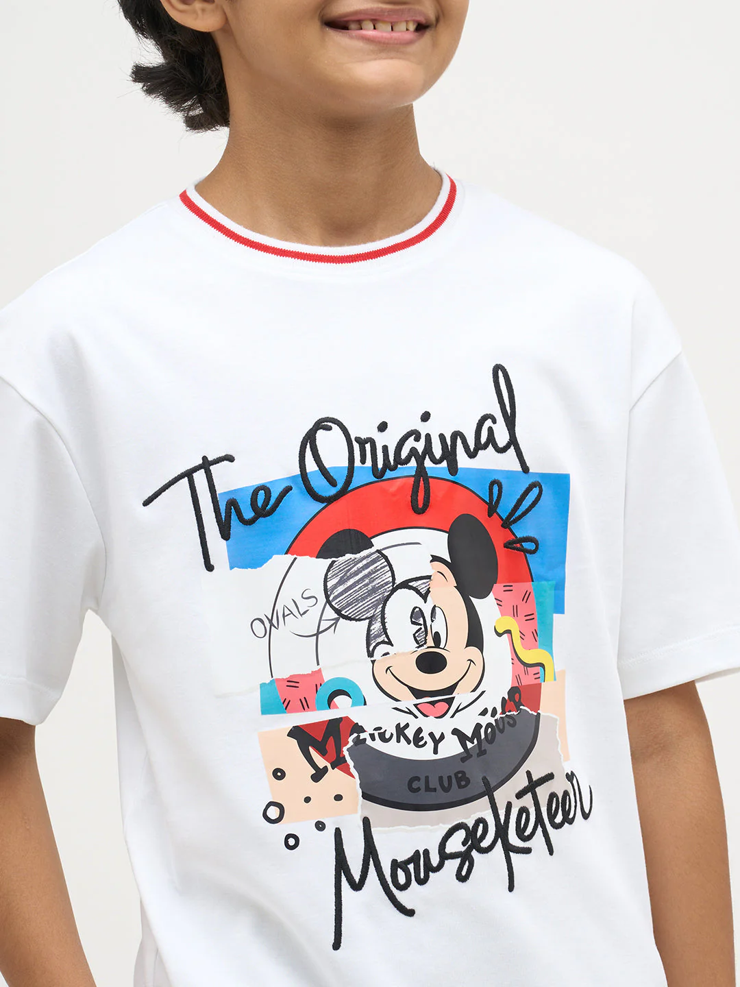 Boys Mickey Print Cotton T-shirt - Image 6