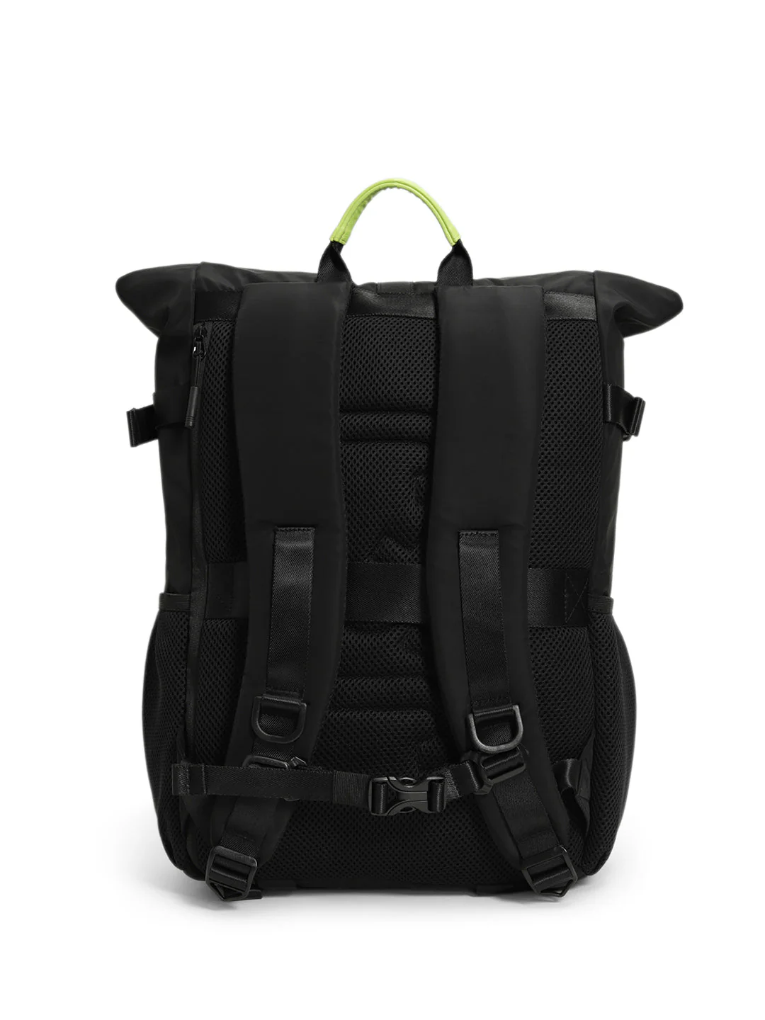 Colourblocked Roll-Top Backpack - Yellow - Image 4