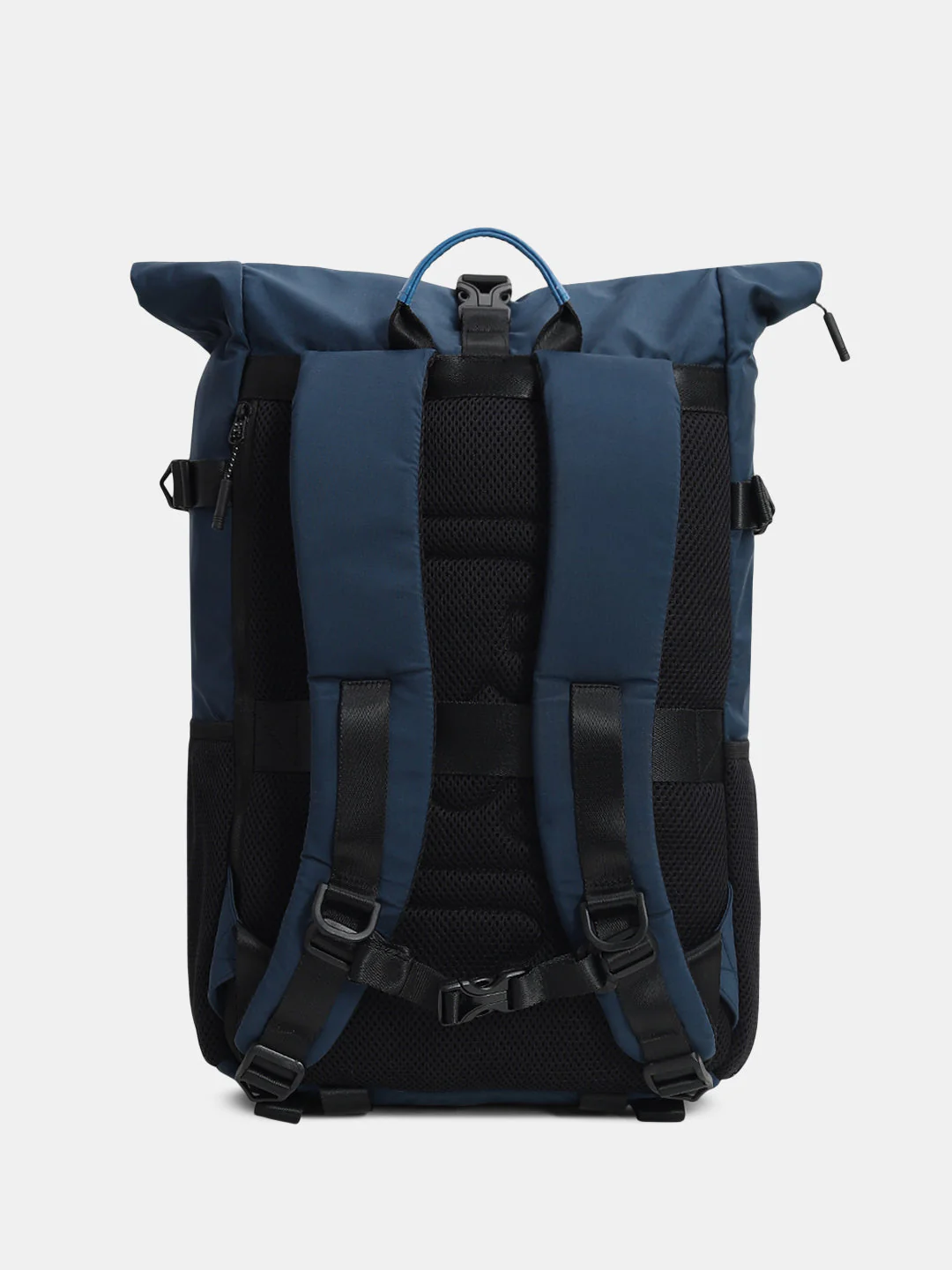 Colourblocked Roll-Top Backpack - Blue - Image 4