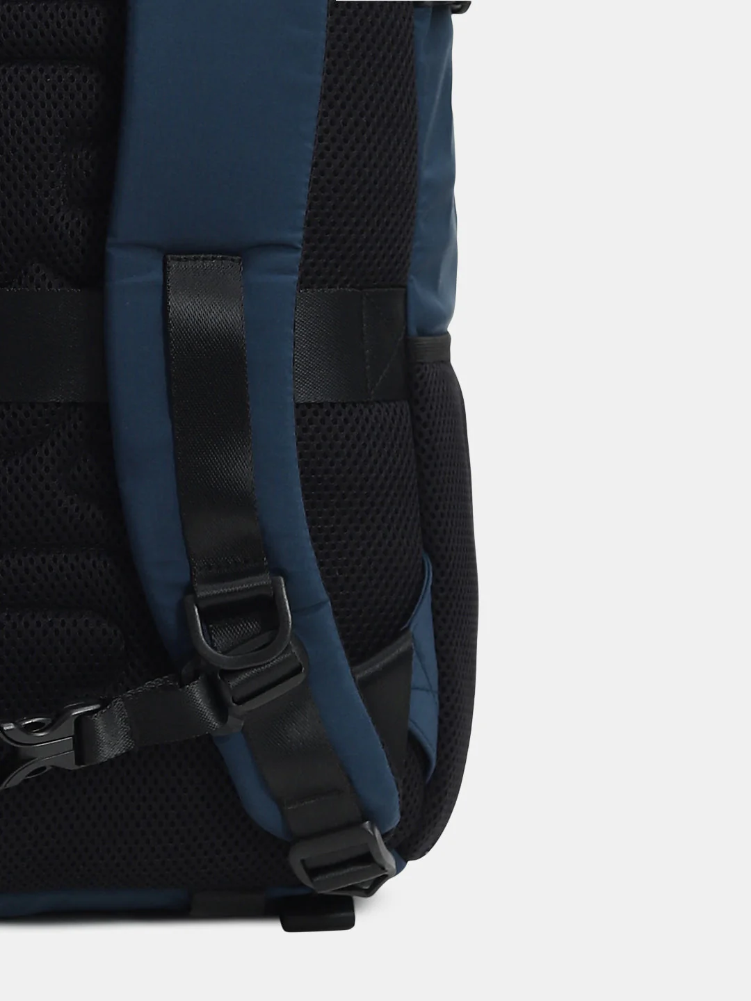 Colourblocked Roll-Top Backpack - Blue - Image 8