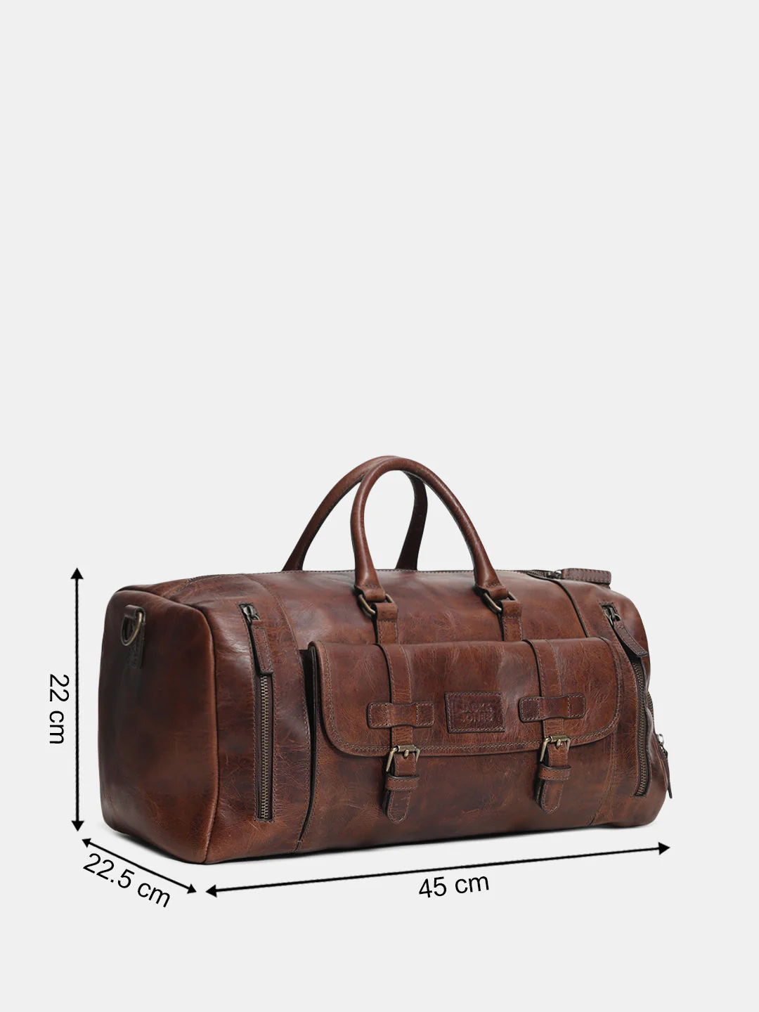 Dark Brown Premium Leather Duffle Bag - Image 10