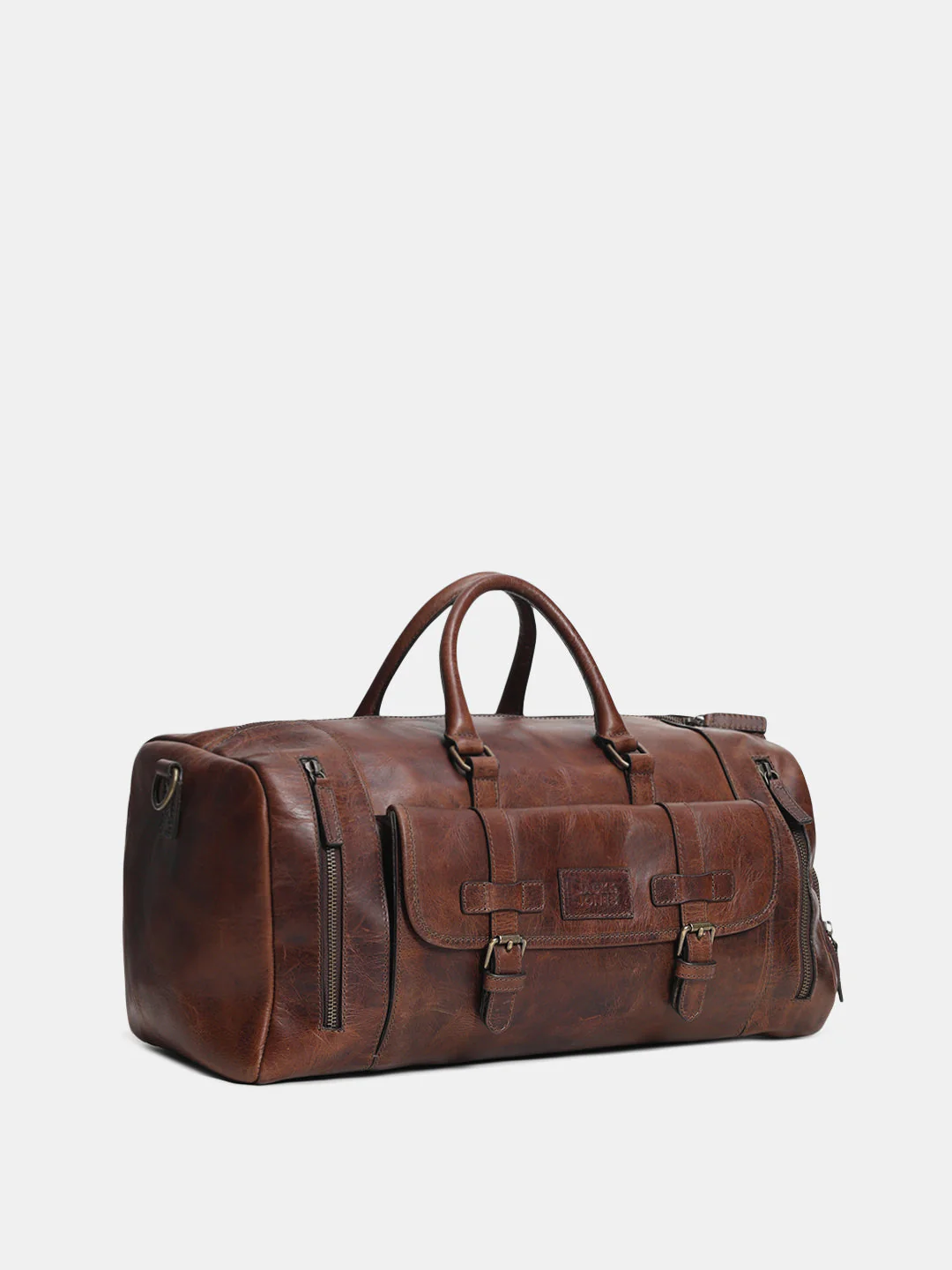 Dark Brown Premium Leather Duffle Bag - Image 3
