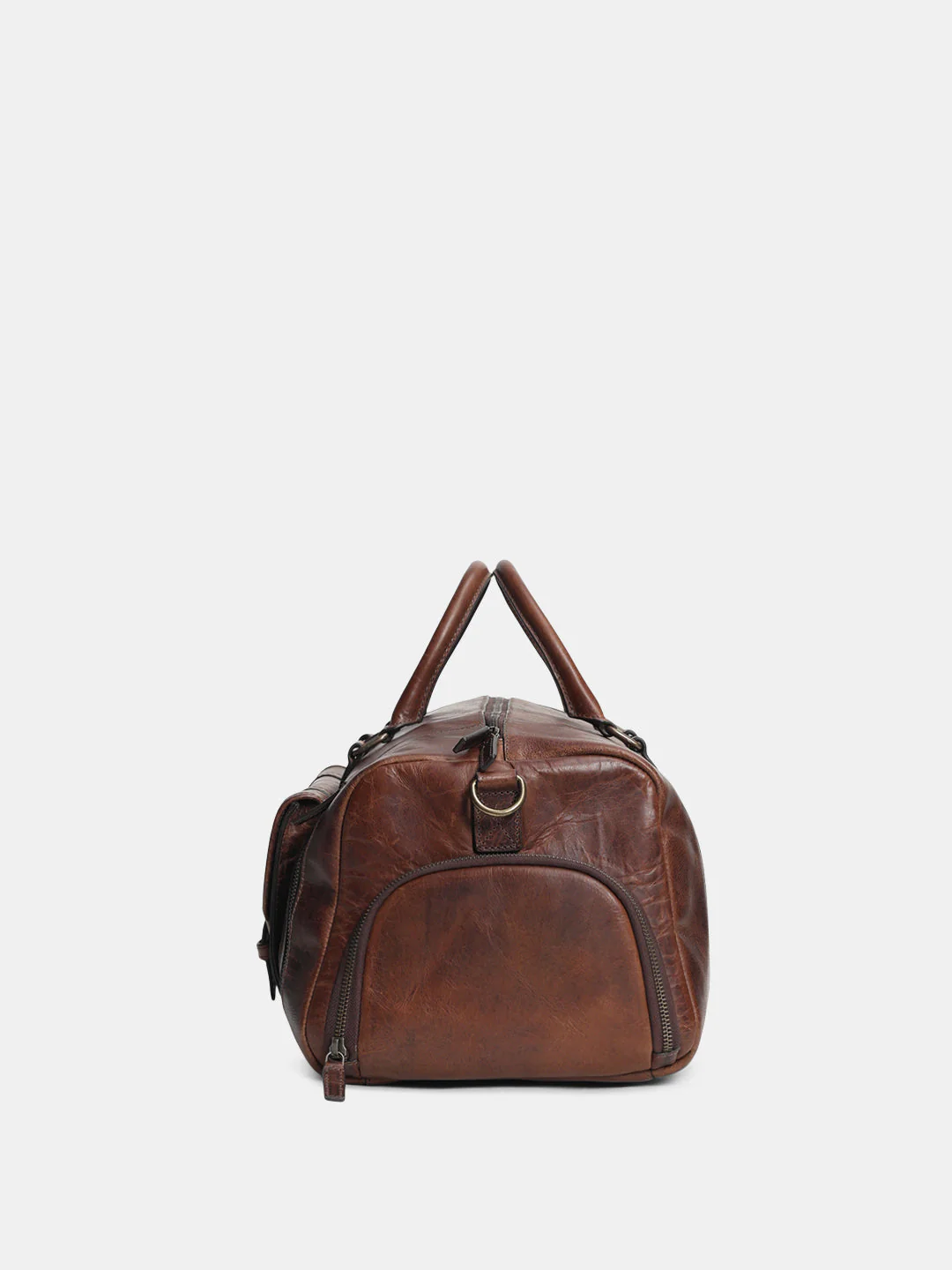 Dark Brown Premium Leather Duffle Bag - Image 4