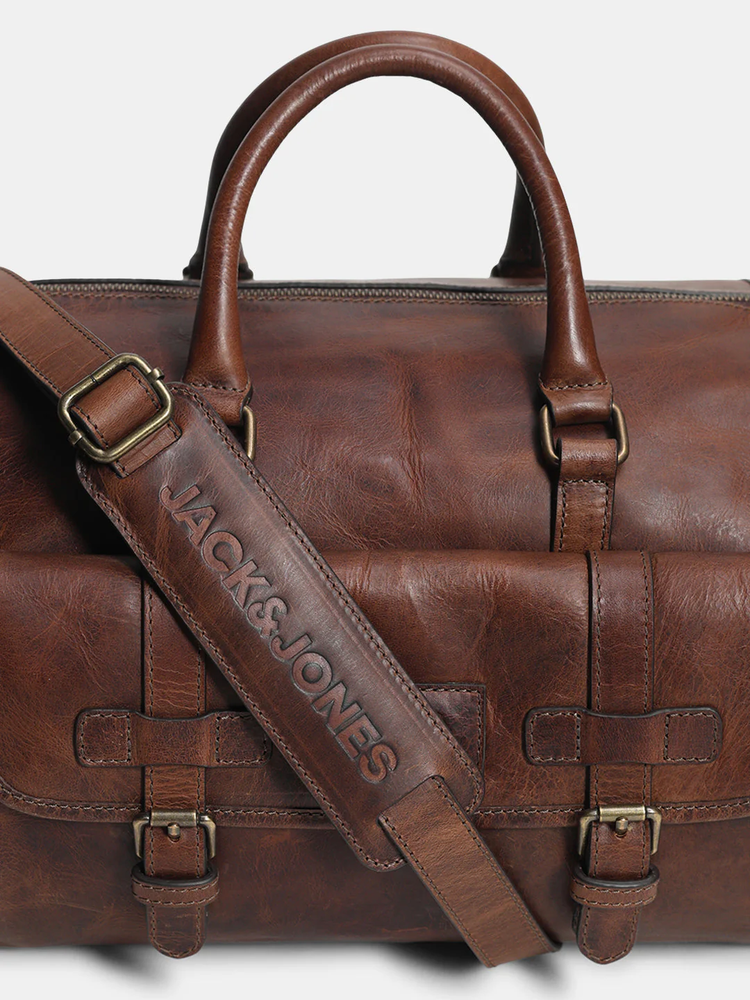 Dark Brown Premium Leather Duffle Bag - Image 6