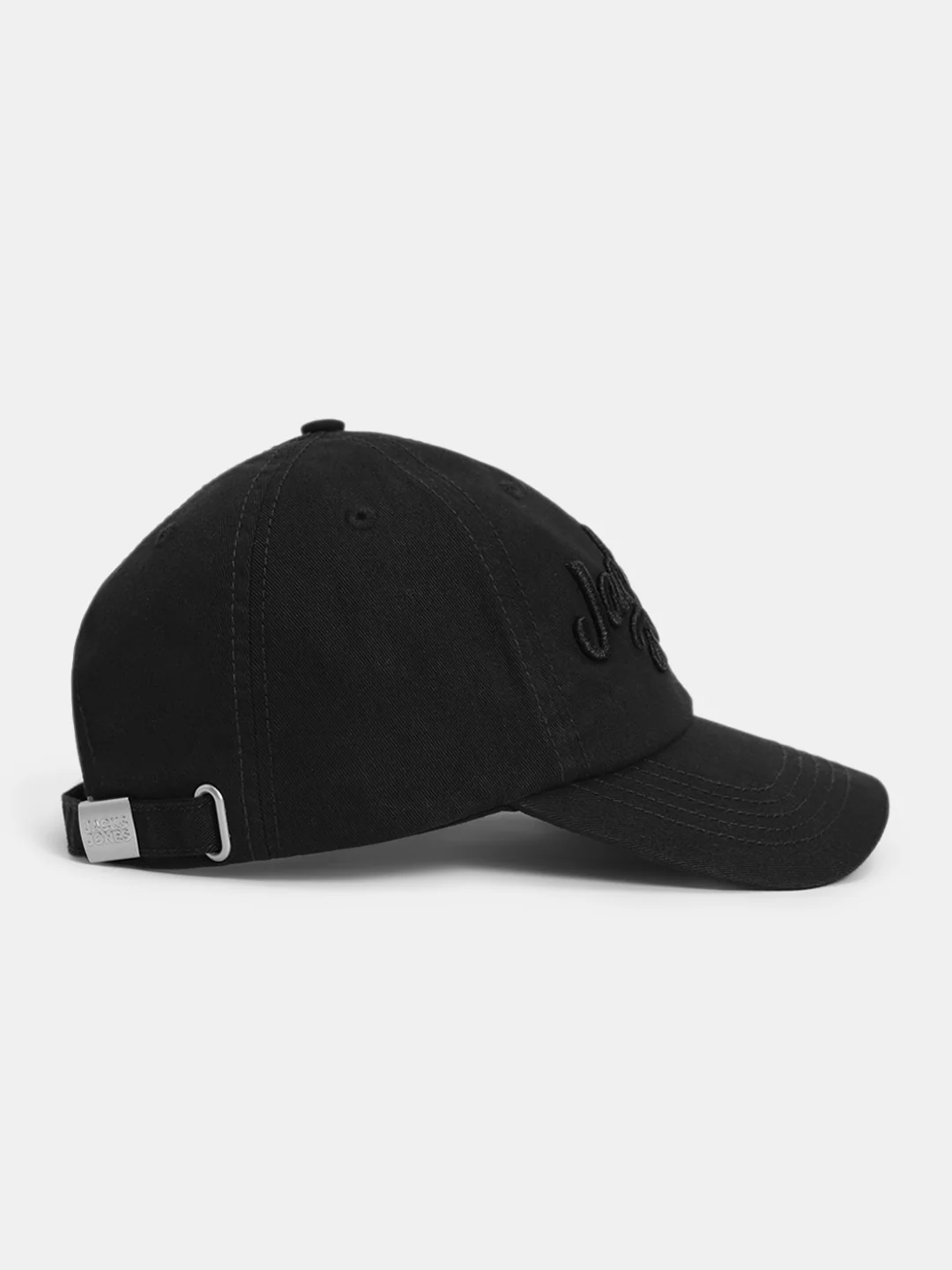 Embroidered Logo Baseball Cap -Black - Image 3
