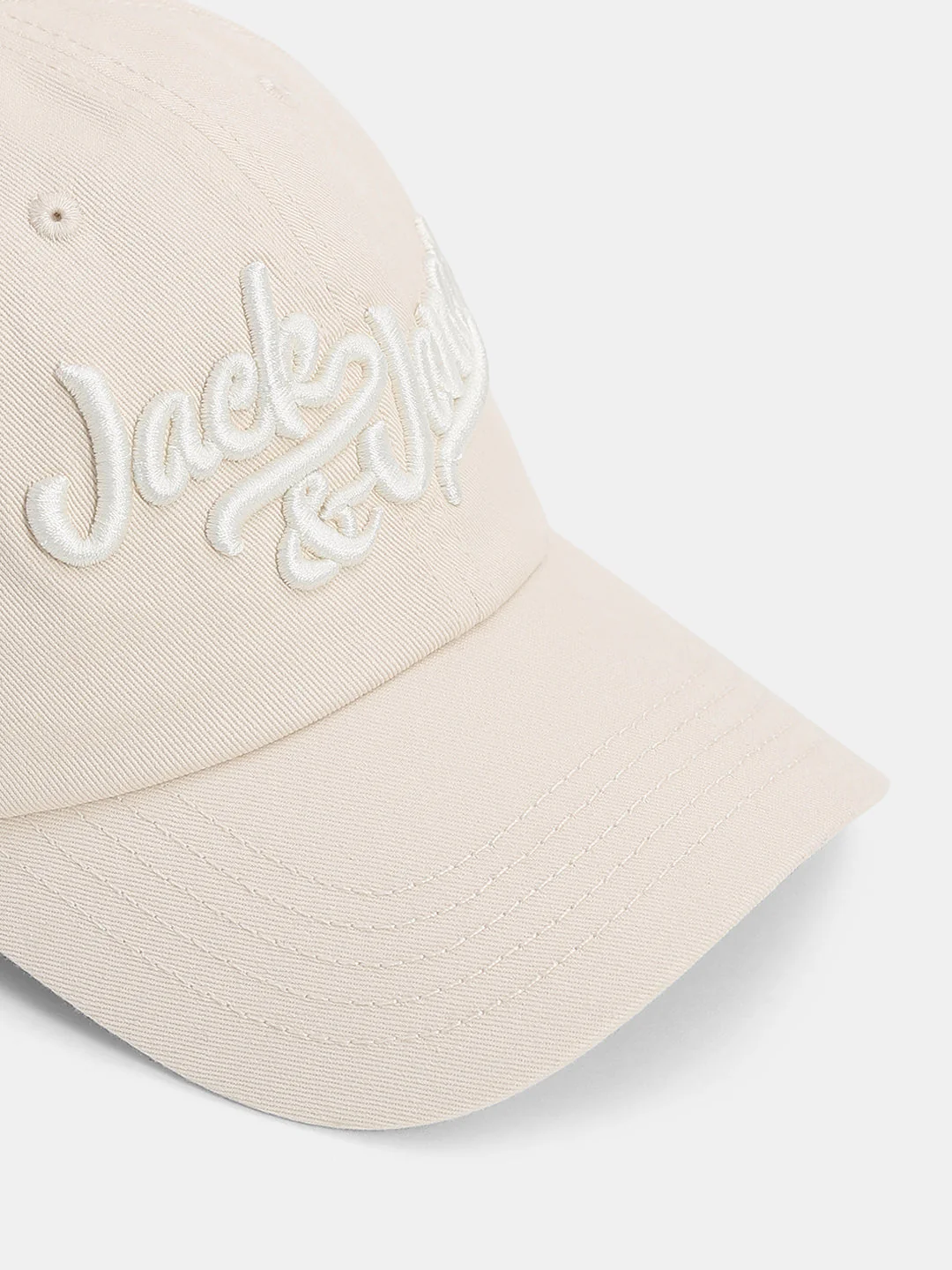 Beige Logo Text Baseball Cap - Image 4