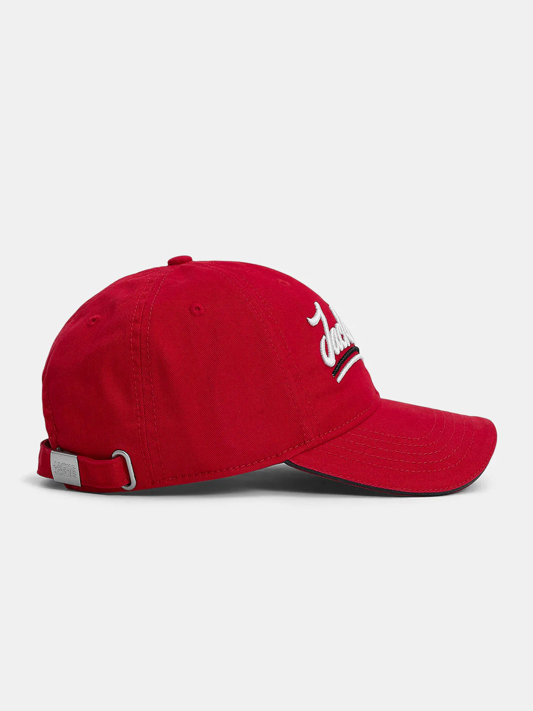 Red Cursive Logo Baseball Cap - Image 3