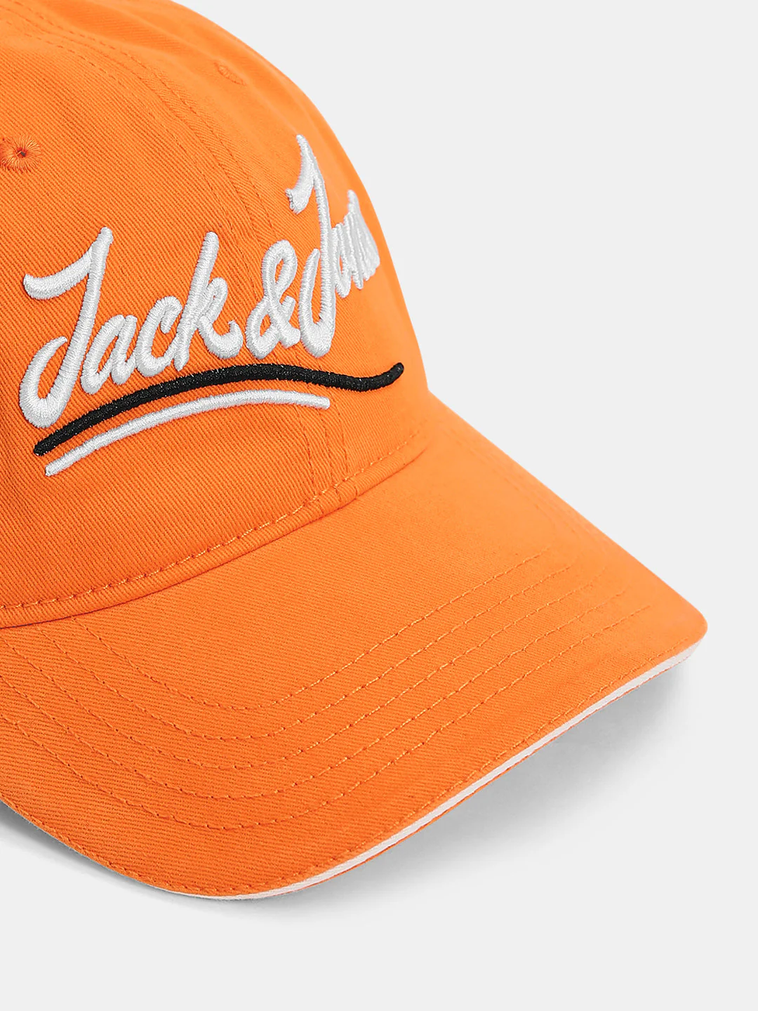 Orange Cursive Logo Baseball Cap - Image 4