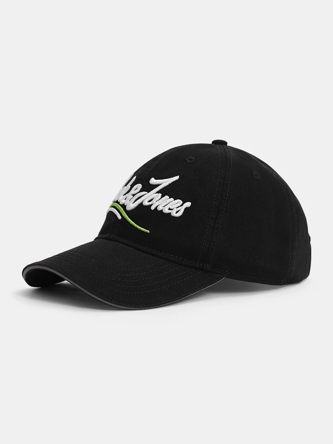 Black Cursive Logo Baseball Cap - Image 2