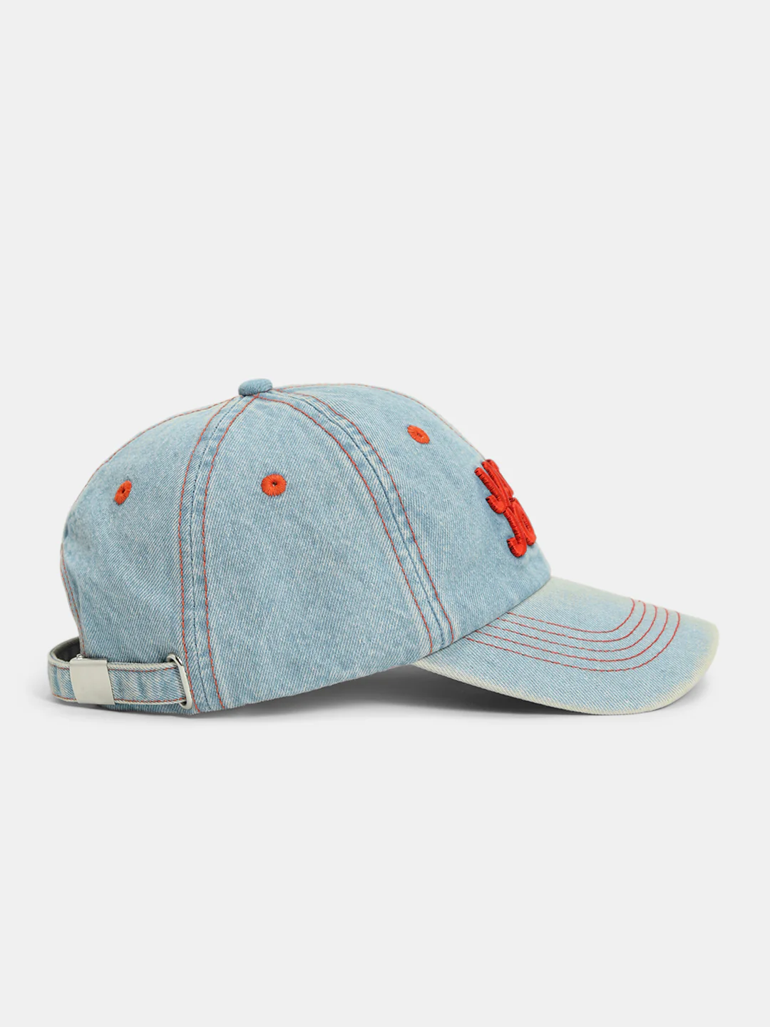 Contrast Logo Denim Baseball Cap - Image 3