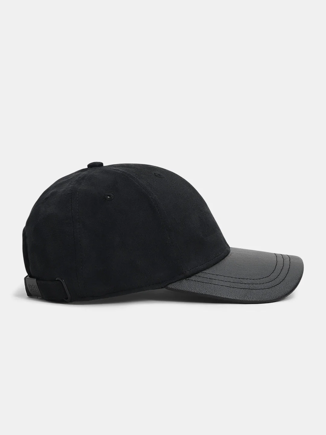 Black Logo Print Baseball Cap - Image 3