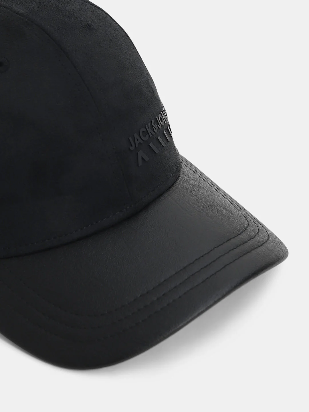 Black Logo Print Baseball Cap - Image 4