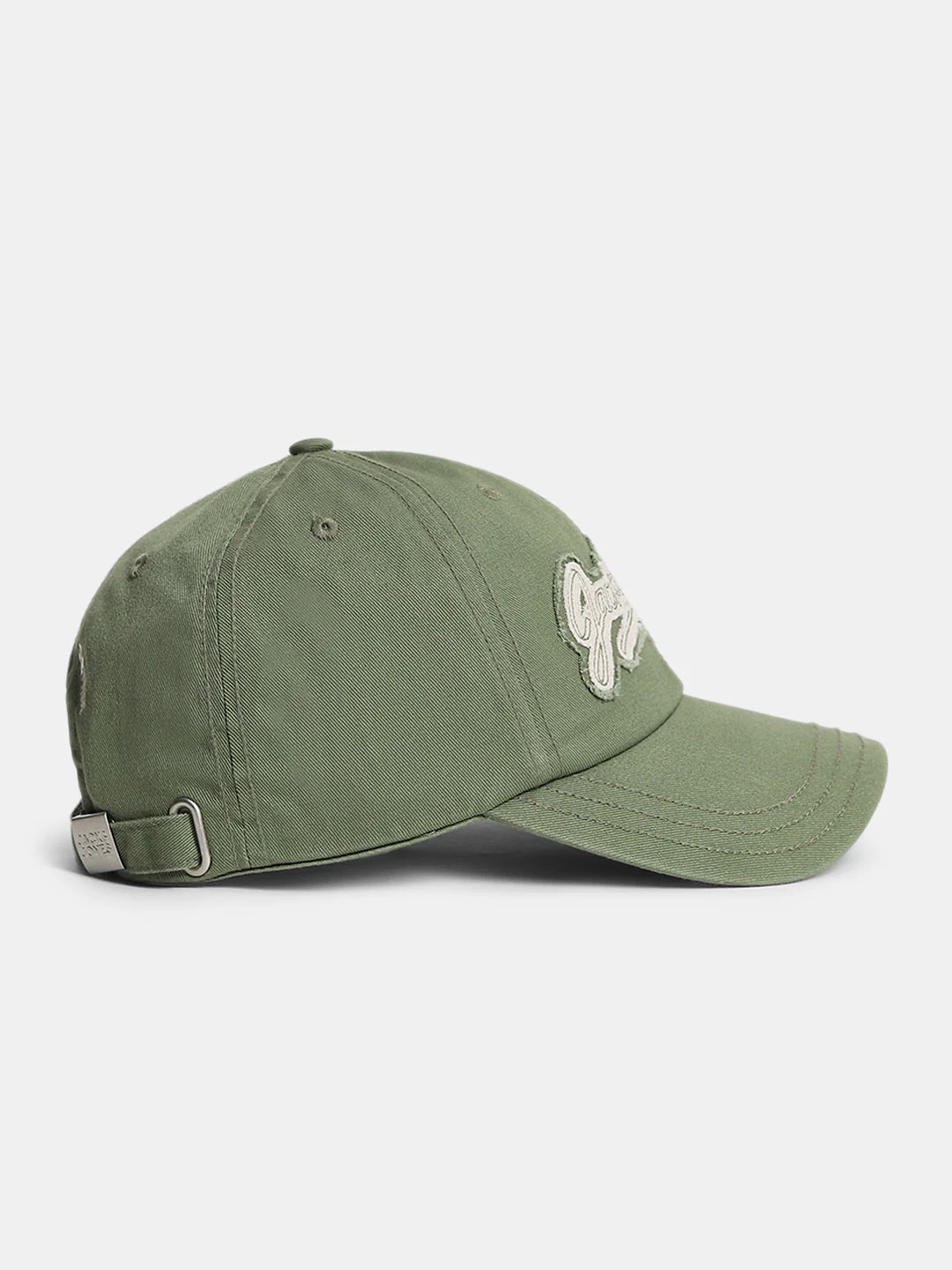 Green Ripped Cotton Baseball Cap - Image 3