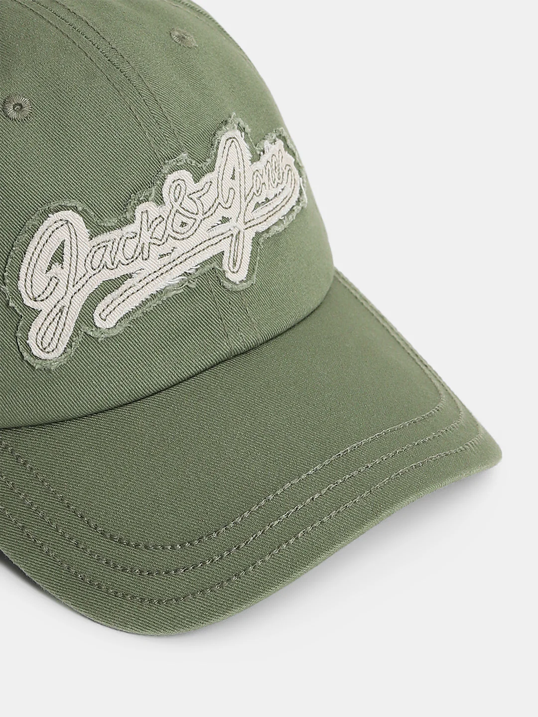 Green Ripped Cotton Baseball Cap - Image 4