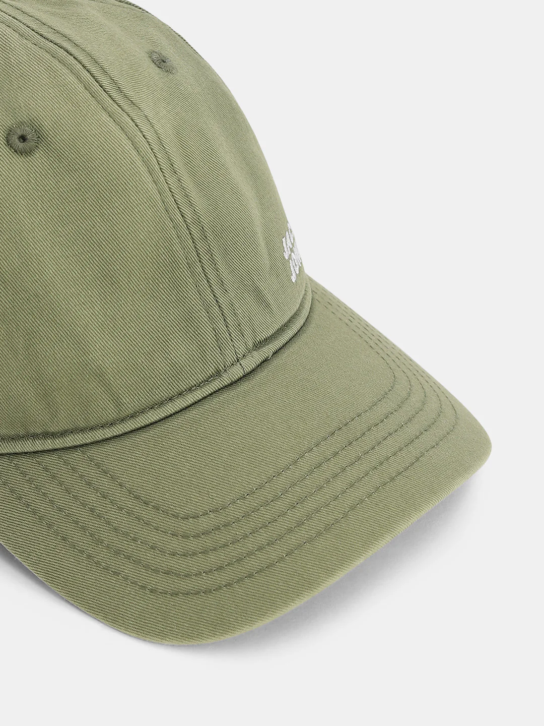 Green Logo Denim Baseball Cap - Image 4