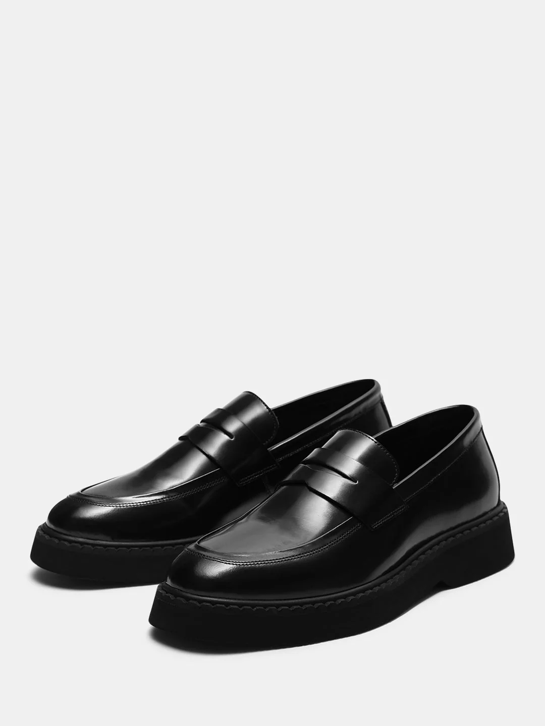 Premium Chunky Loafers - Black - Image 6