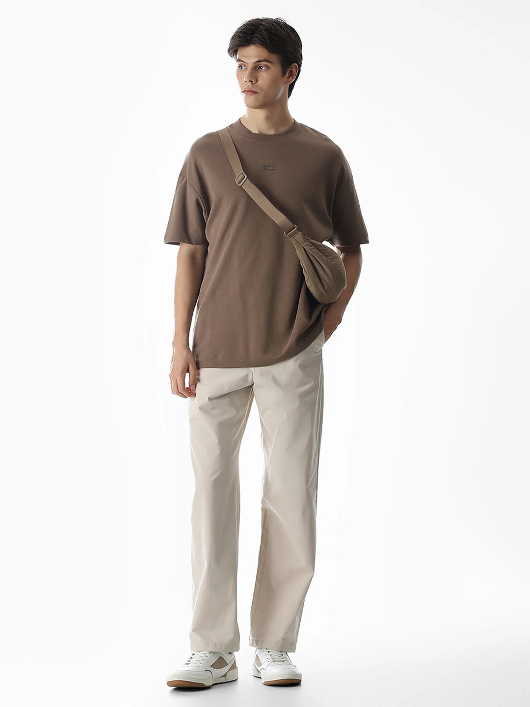Beige Low Rise Regular Fit Pants - Image 7
