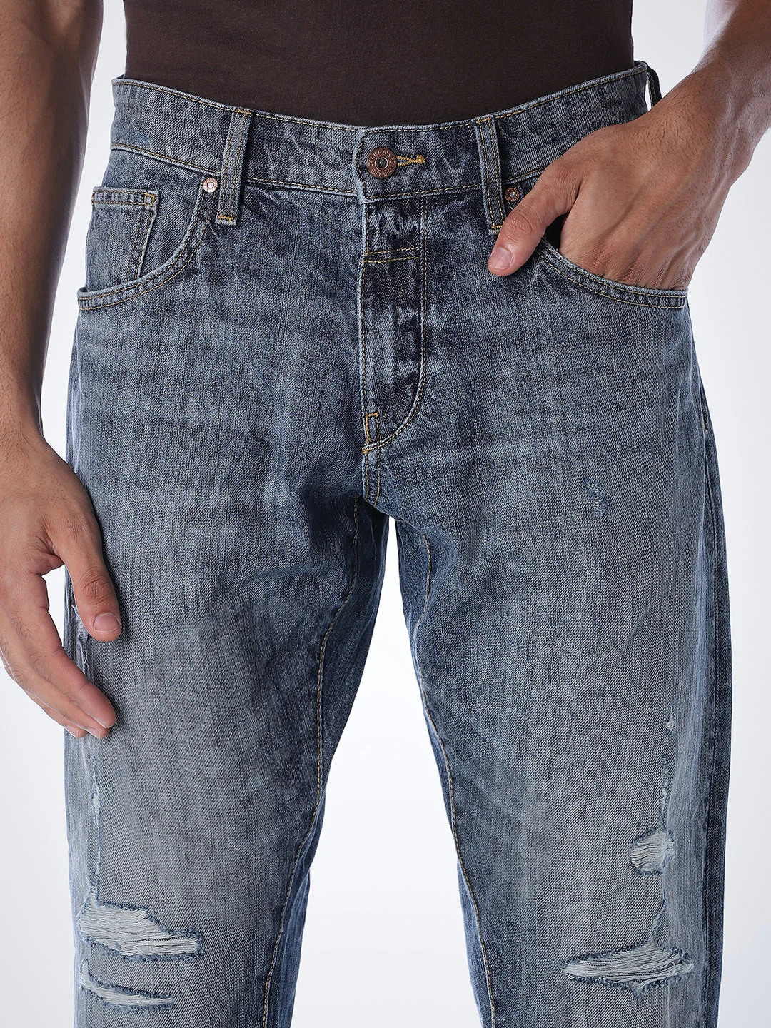 Heavily Distressed Frank Anti Fit Jeans - Image 4