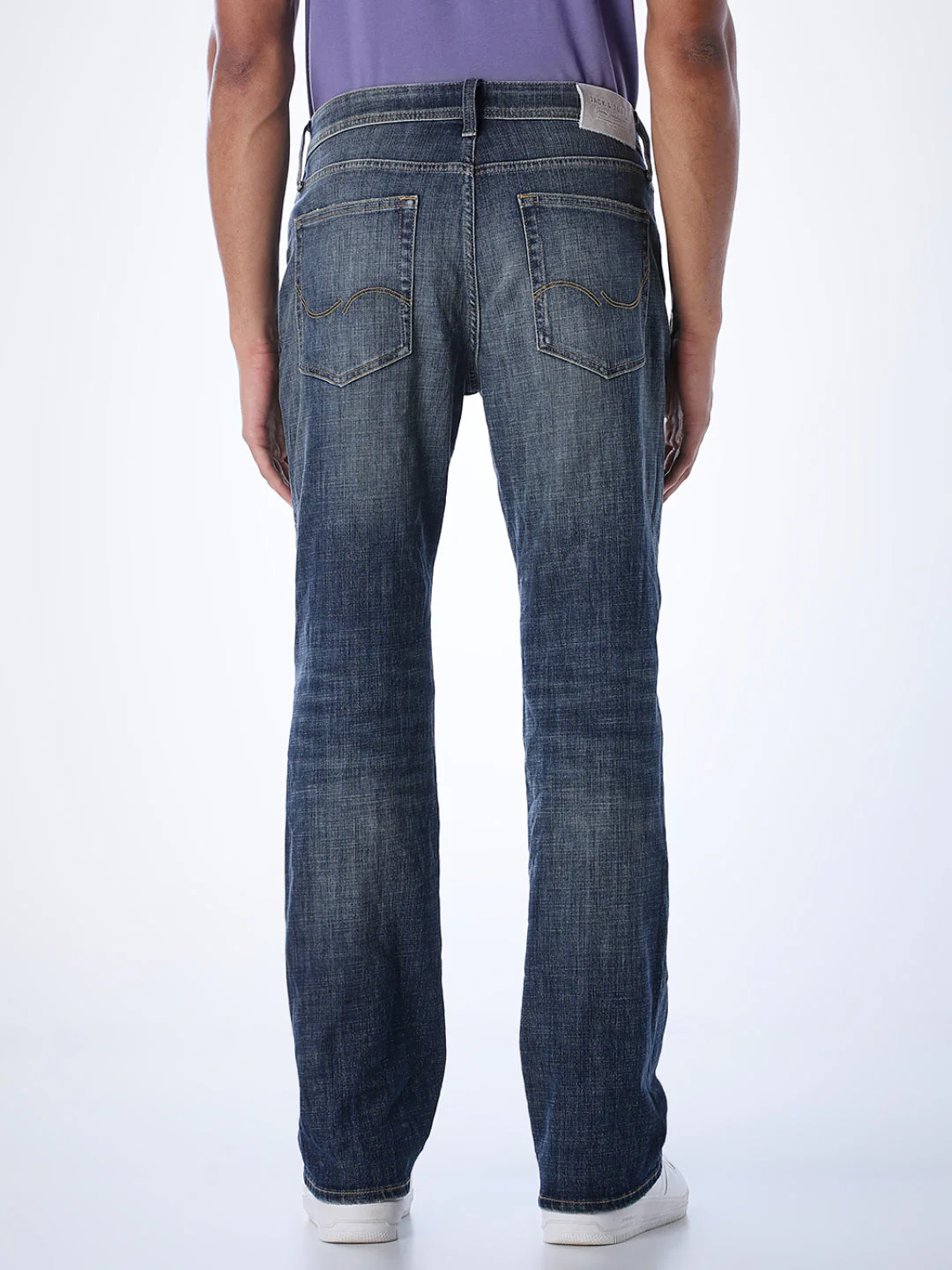Mildly Distressed Cliff Bootcut Jeans - Image 3