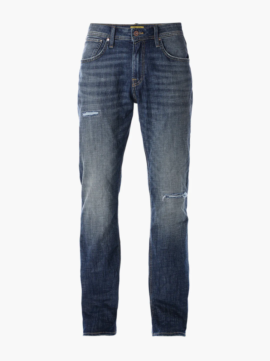 Mildly Distressed Cliff Bootcut Jeans - Image 7