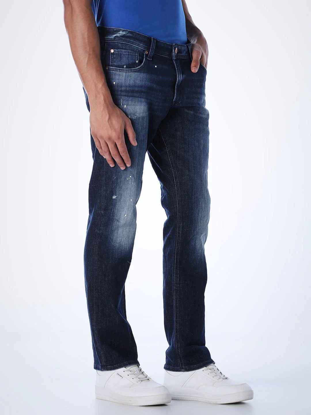 Mildly Distressed Regular Fit Jeans - Image 2