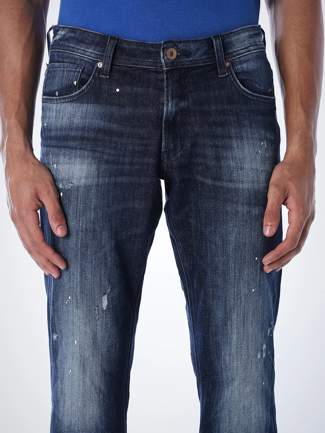 Mildly Distressed Regular Fit Jeans - Image 4