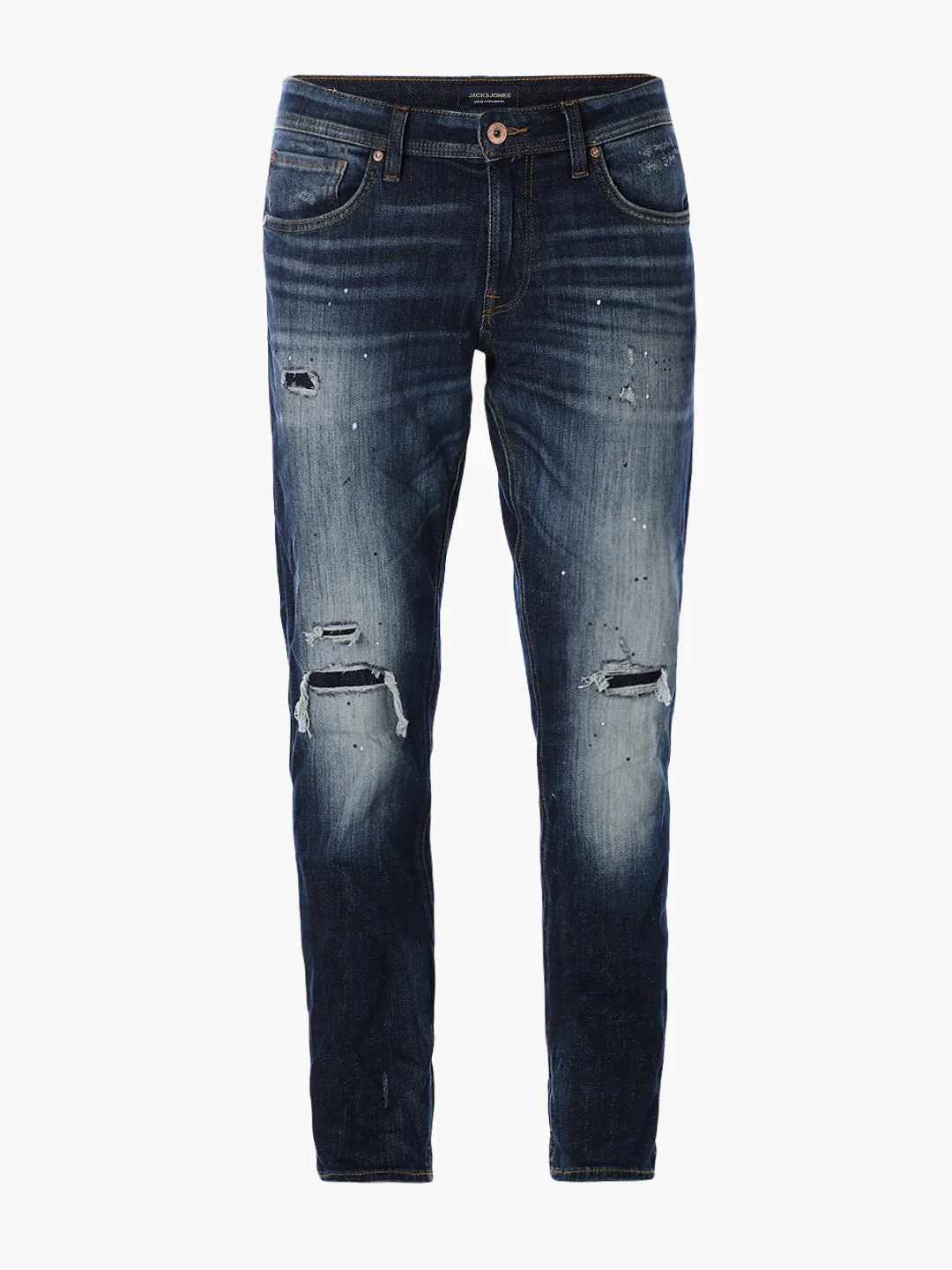 5 Pocket Distressed Glenn Slim Fit Jeans - Image 7