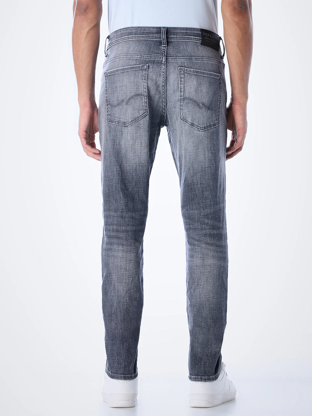 Heavily Distressed Glenn Slim Fit Jeans - Grey - Image 3