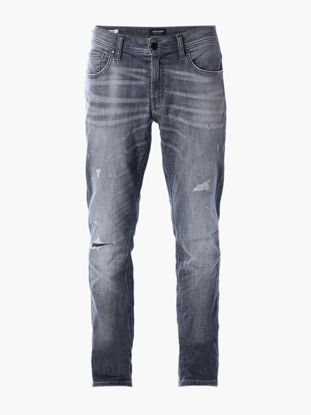 Heavily Distressed Glenn Slim Fit Jeans - Grey - Image 7