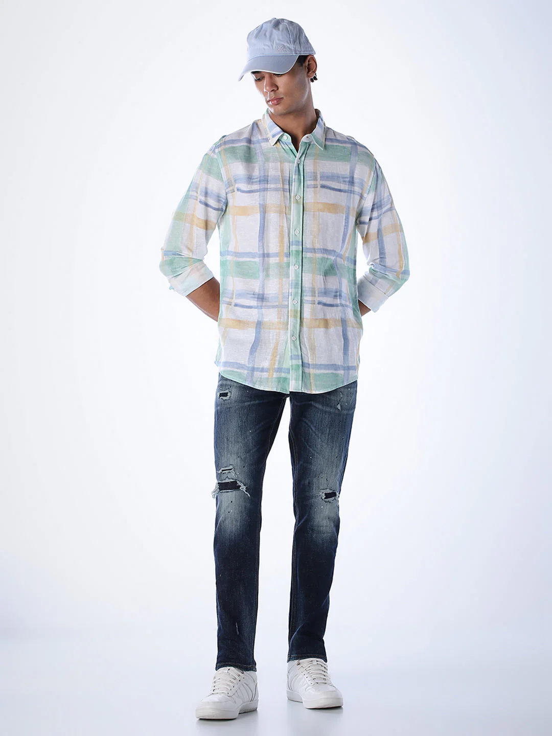 Heavily Distressed Slim Fit Jeans - Image 6