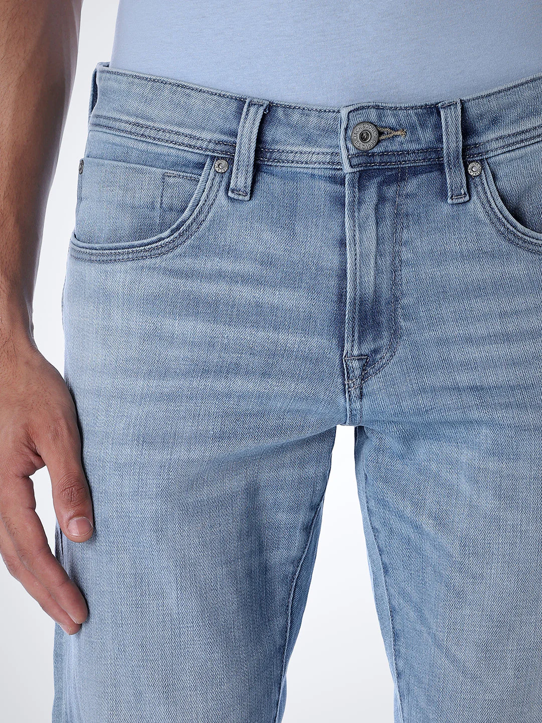 Light Blue Brak Slim Fit Jeans - Image 4