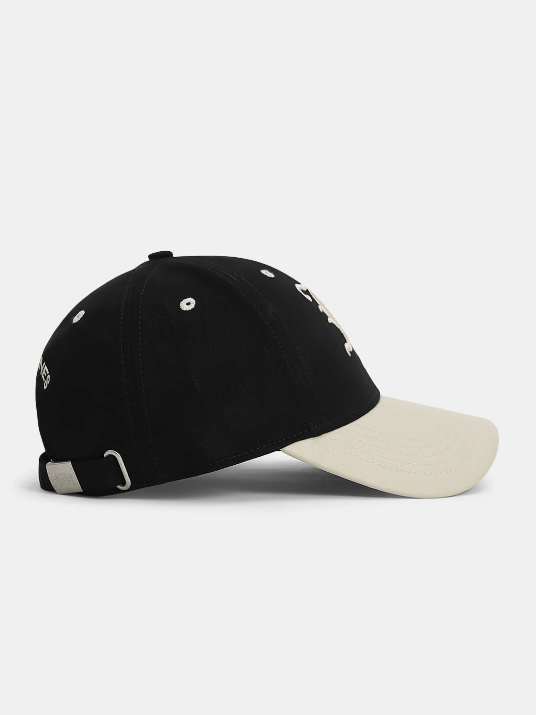 Black Logo Print Baseball Cap - Image 3