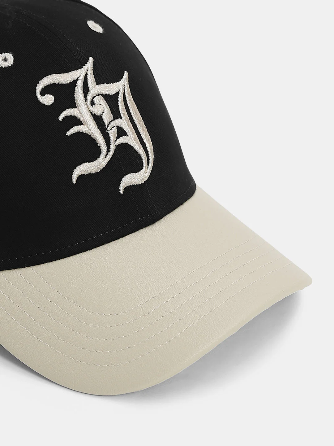 Black Logo Print Baseball Cap - Image 4