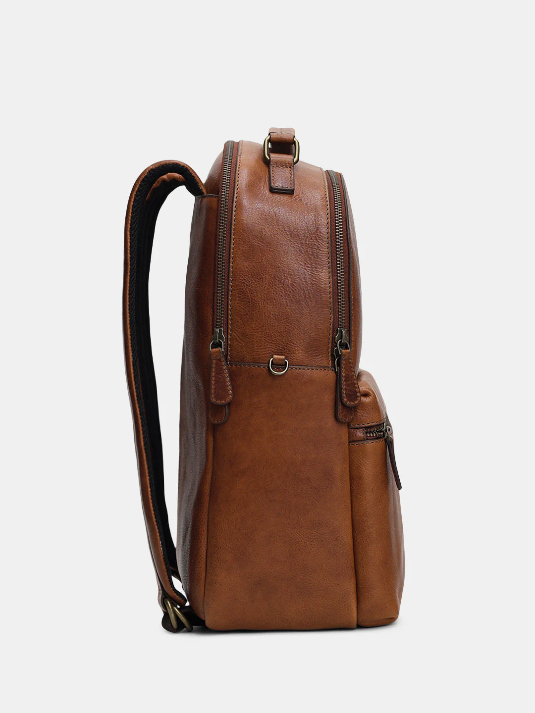 Brown Premium Leather Backpack - Image 3