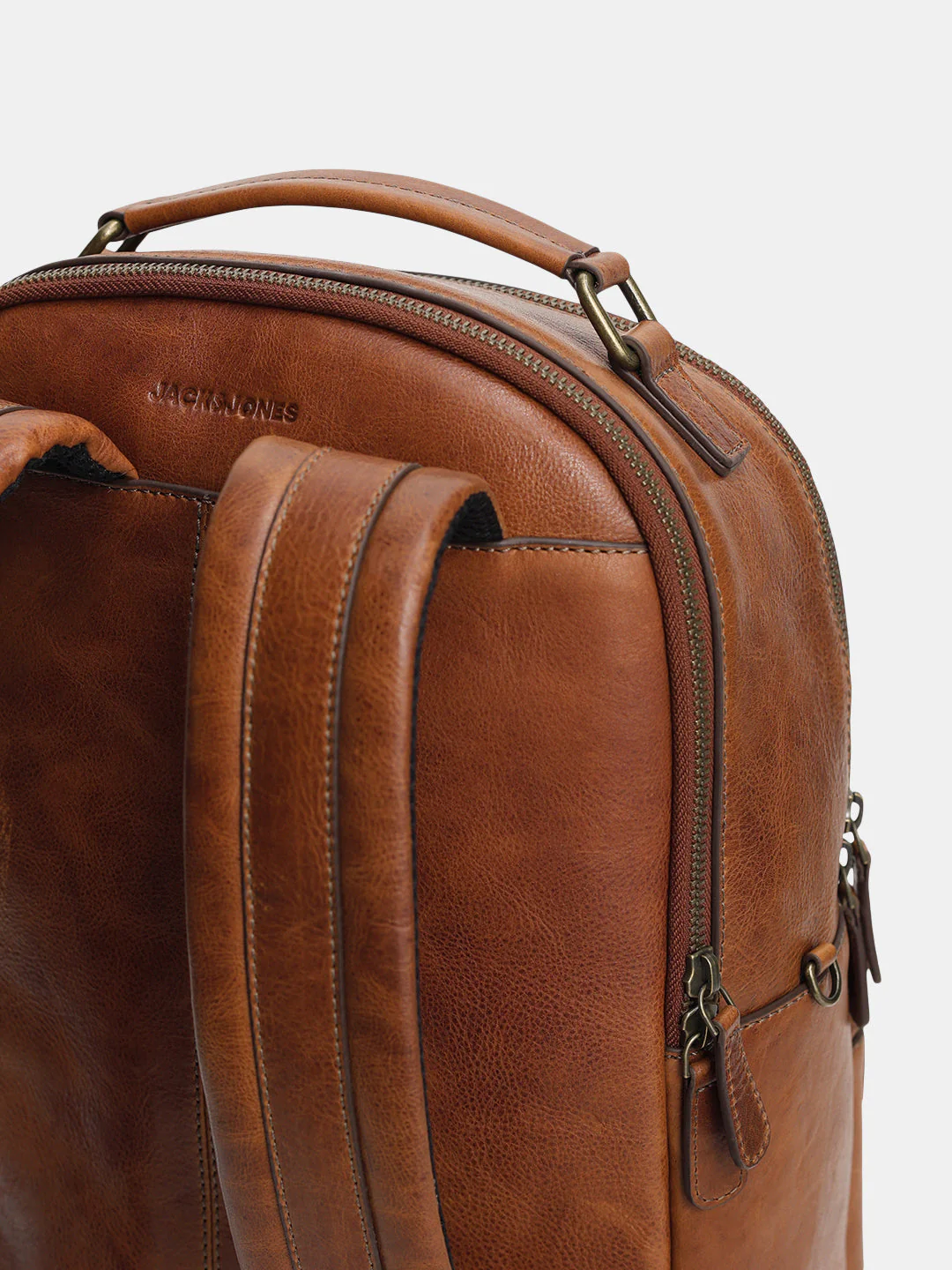 Brown Premium Leather Backpack - Image 6