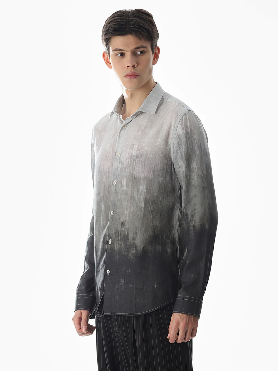 Ombre Tencel Blend Shirt - Image 3