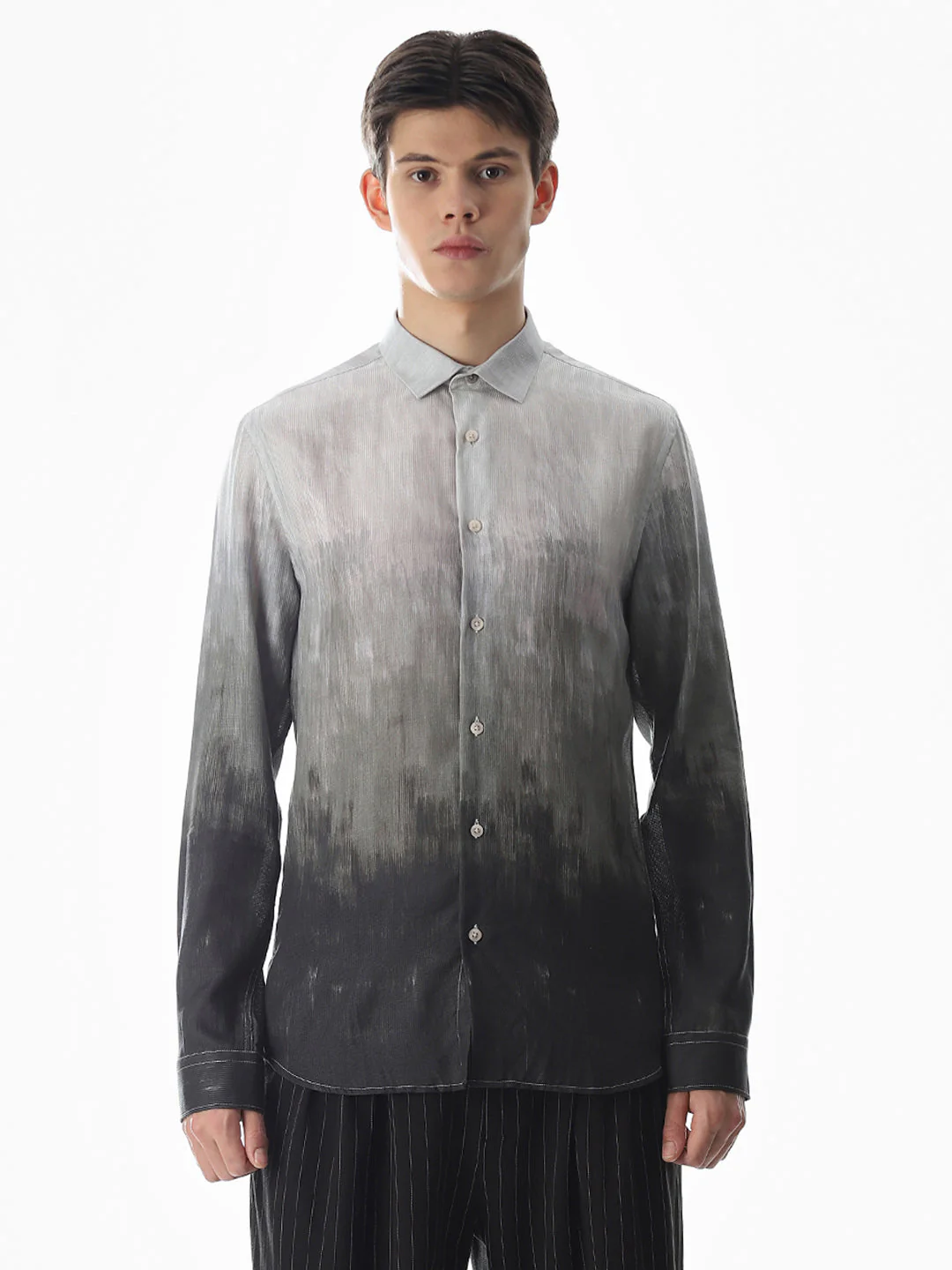 Ombre Tencel Blend Shirt - Image 8