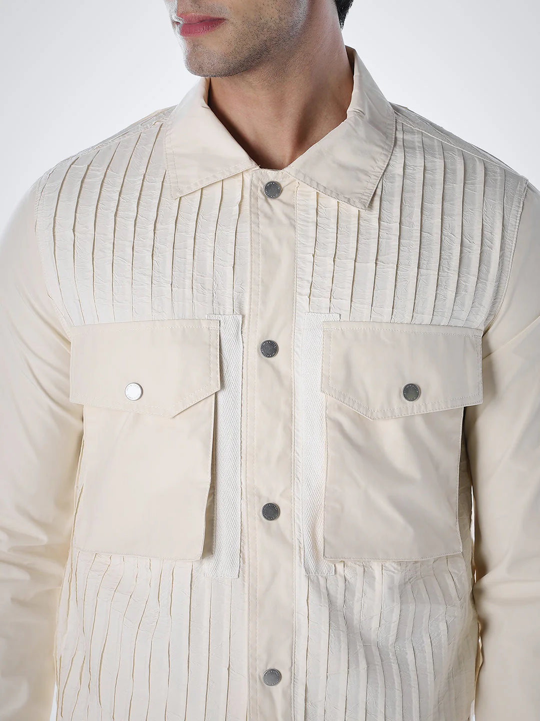 Oversized Chest Pockets Utility Jacket - Image 5
