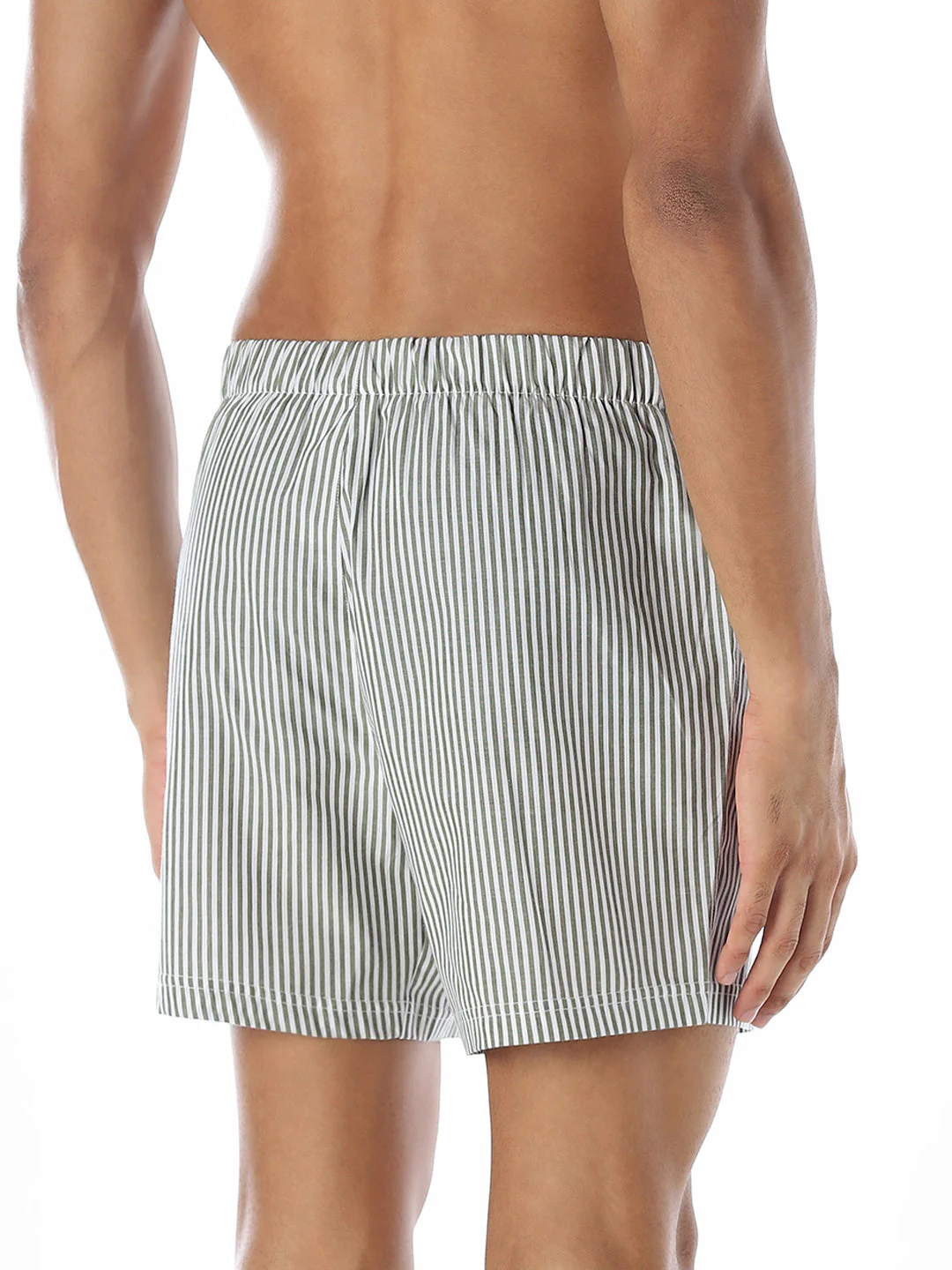 Grey Striped Cotton Boxers - Image 3