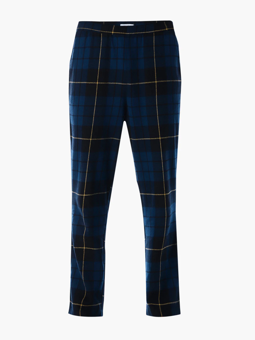 Navy Blue Check Cotton Pyjamas - Image 7