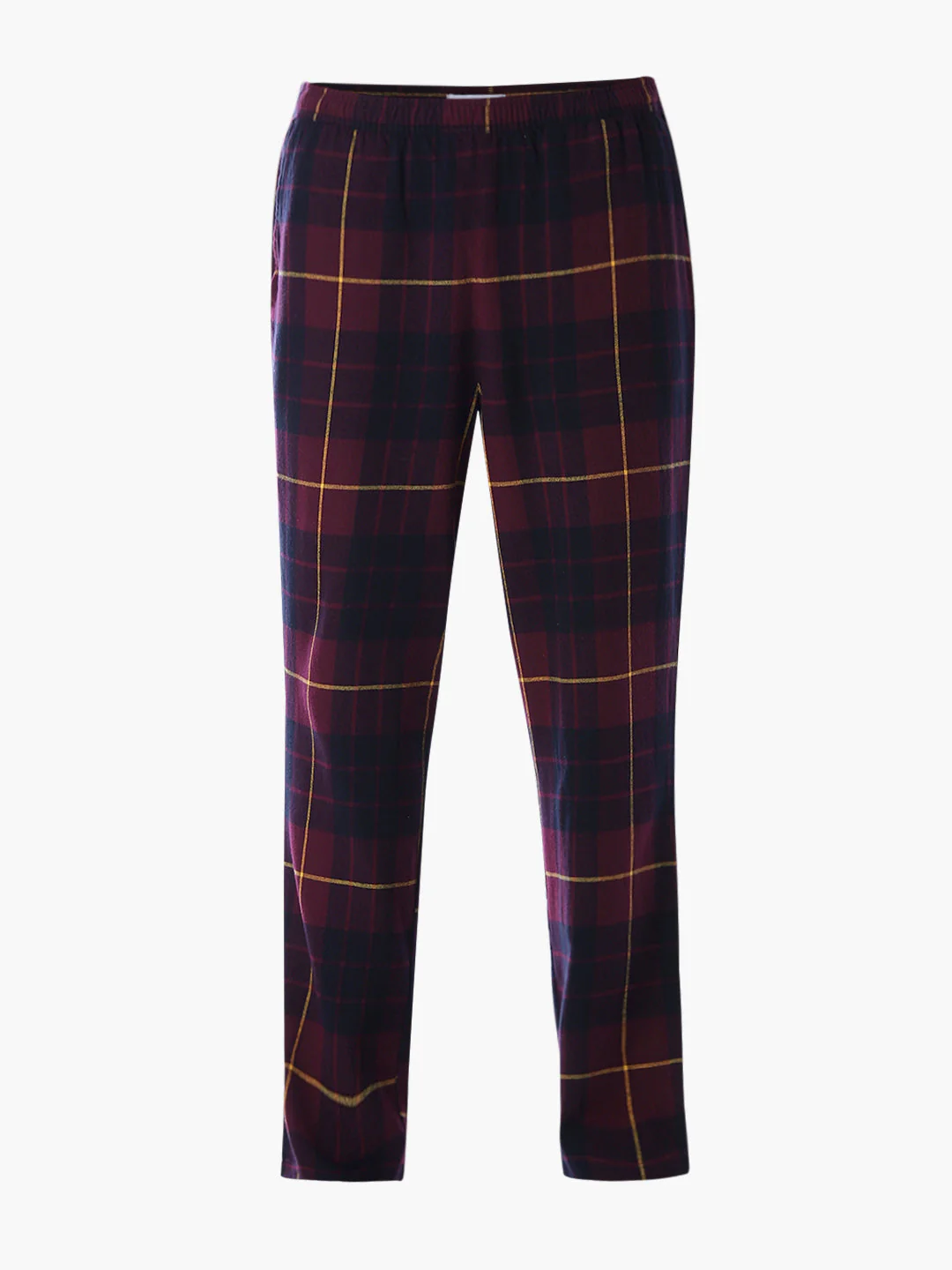 Check Cotton Pyjamas - Wine - Image 7