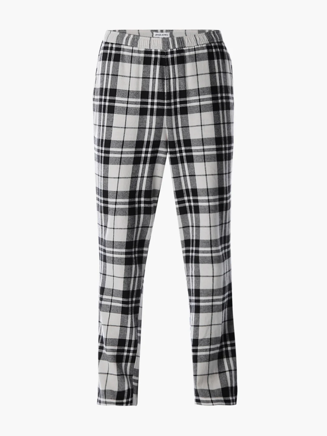 Check Cotton Pyjamas - Cream - Image 7