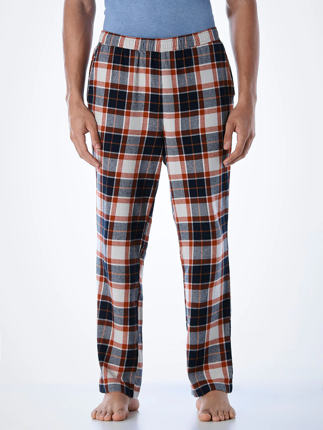 Check Cotton Pyjamas - Red - Image 2